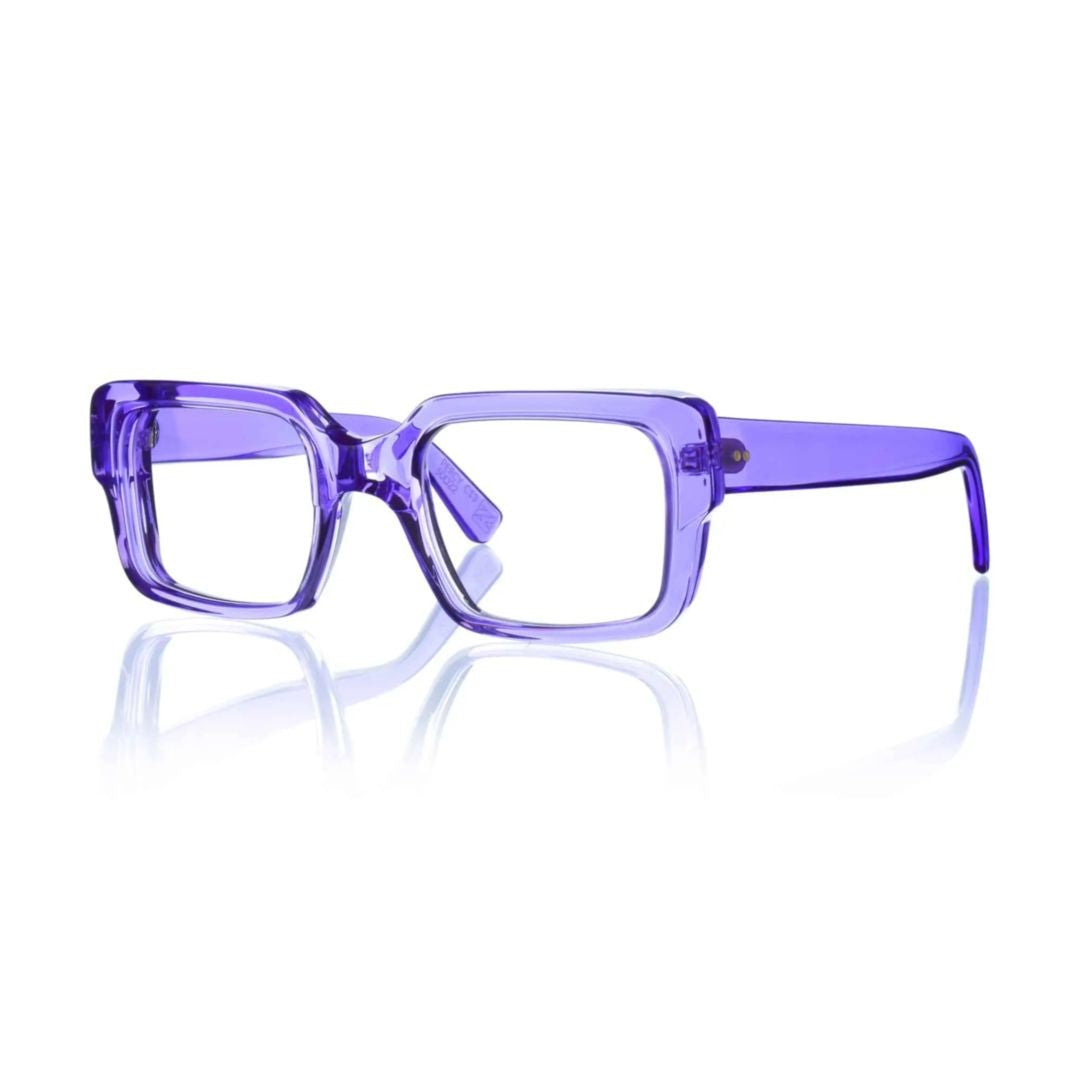 Kirk & Kirk Percy Oversized Square Frame Sunglasses With Translucent Purple Finish