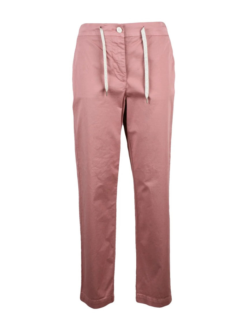 Eleventy Eleventy Chino Trousers Cotton And Elastane - Pink