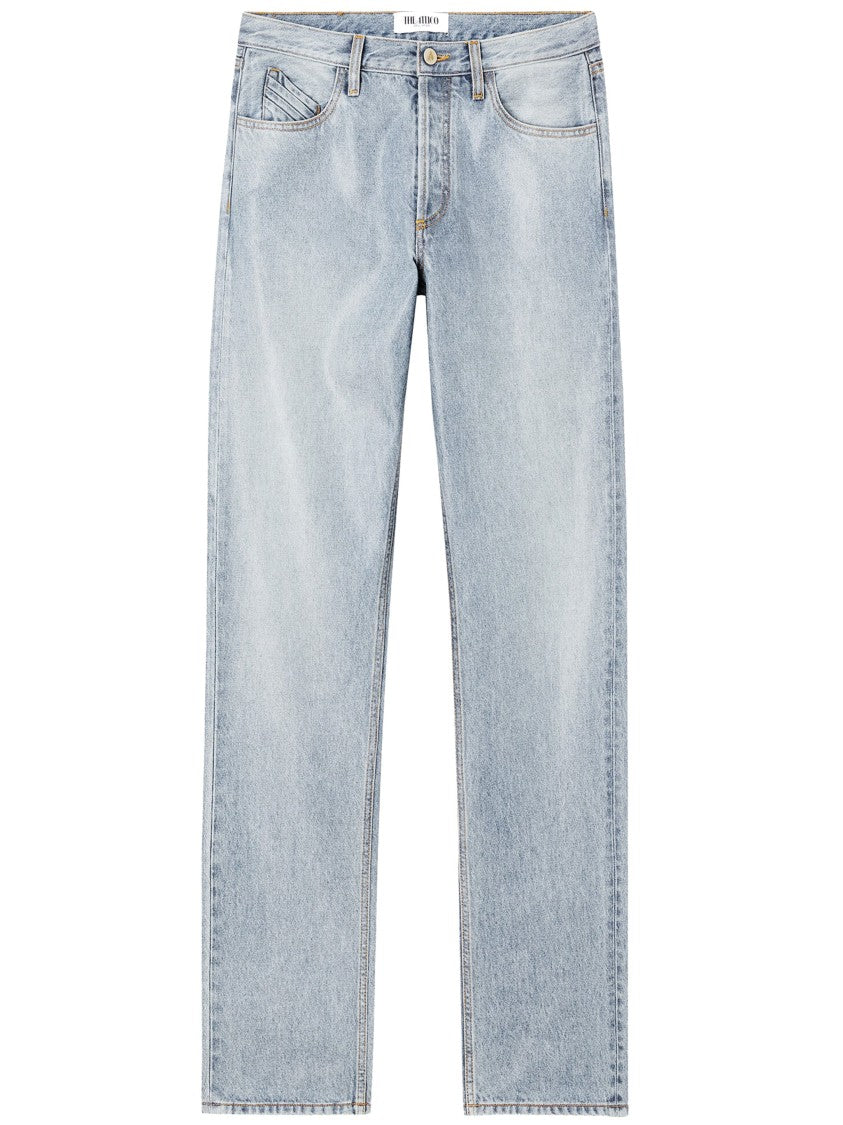 The Attico Sky Blue Long Pant Cotton Jeans