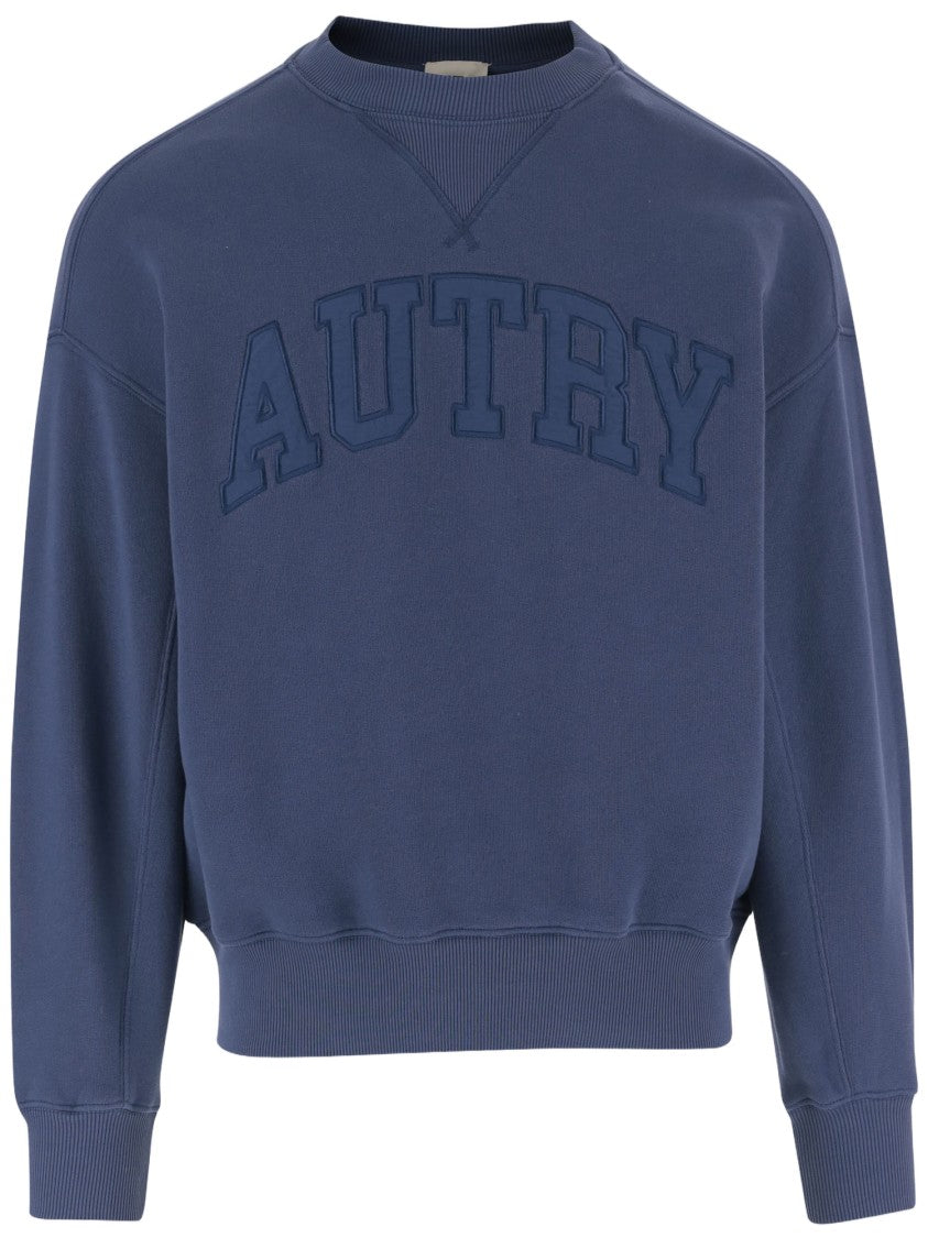 Autry Cotton Sweatshirt With Tone-On-Tone Logo Detail