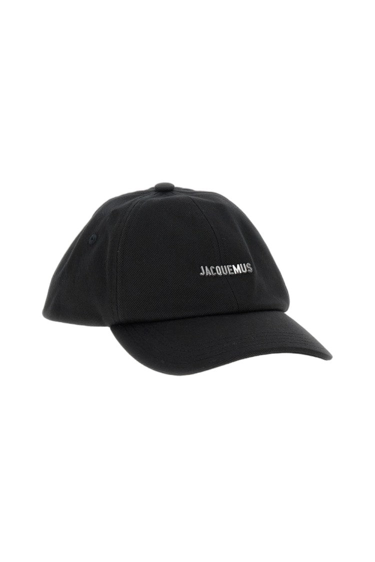 Jacquemus Black Embossed Logo Baseball Hat