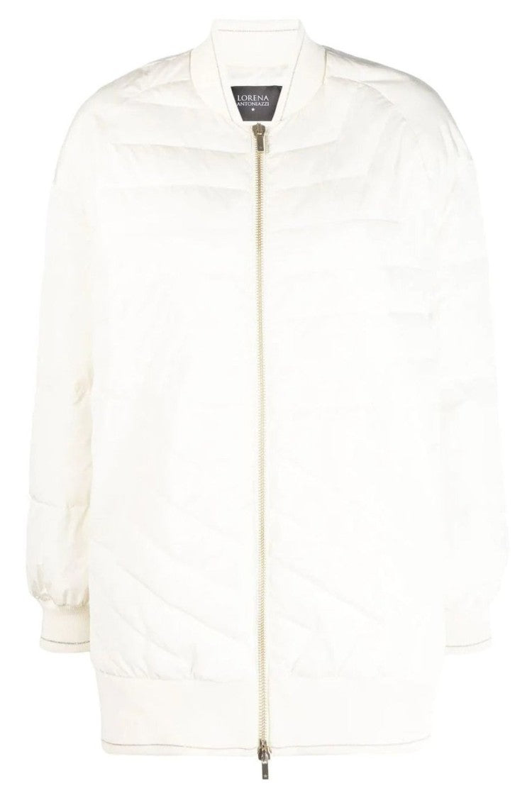 Lorena Antoniazzi Long Padded Bomber With Quilted Design
