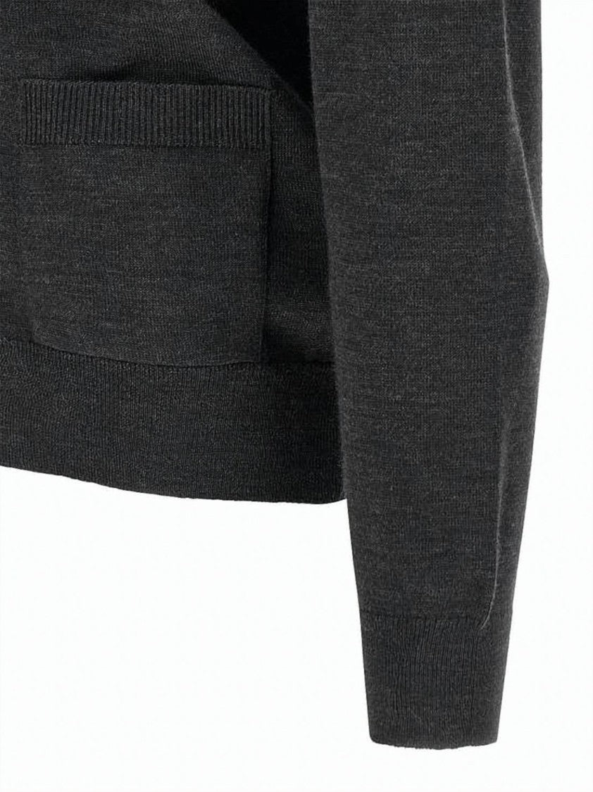 Maison Kitsuné V-Neck Cardigan With Signature Fox Head Embroidery