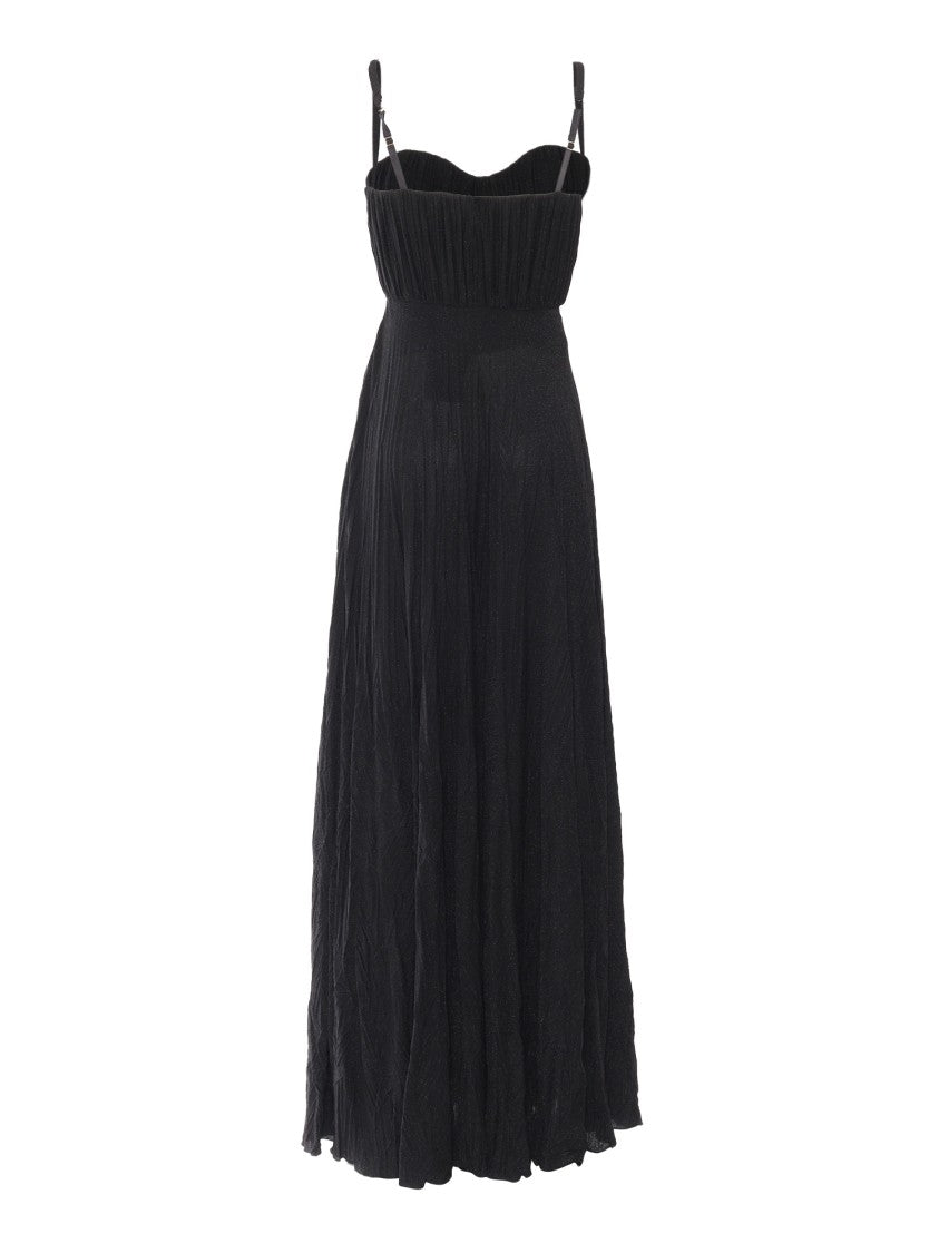 Elisabetta Franchi Fitted Black Evening Dress