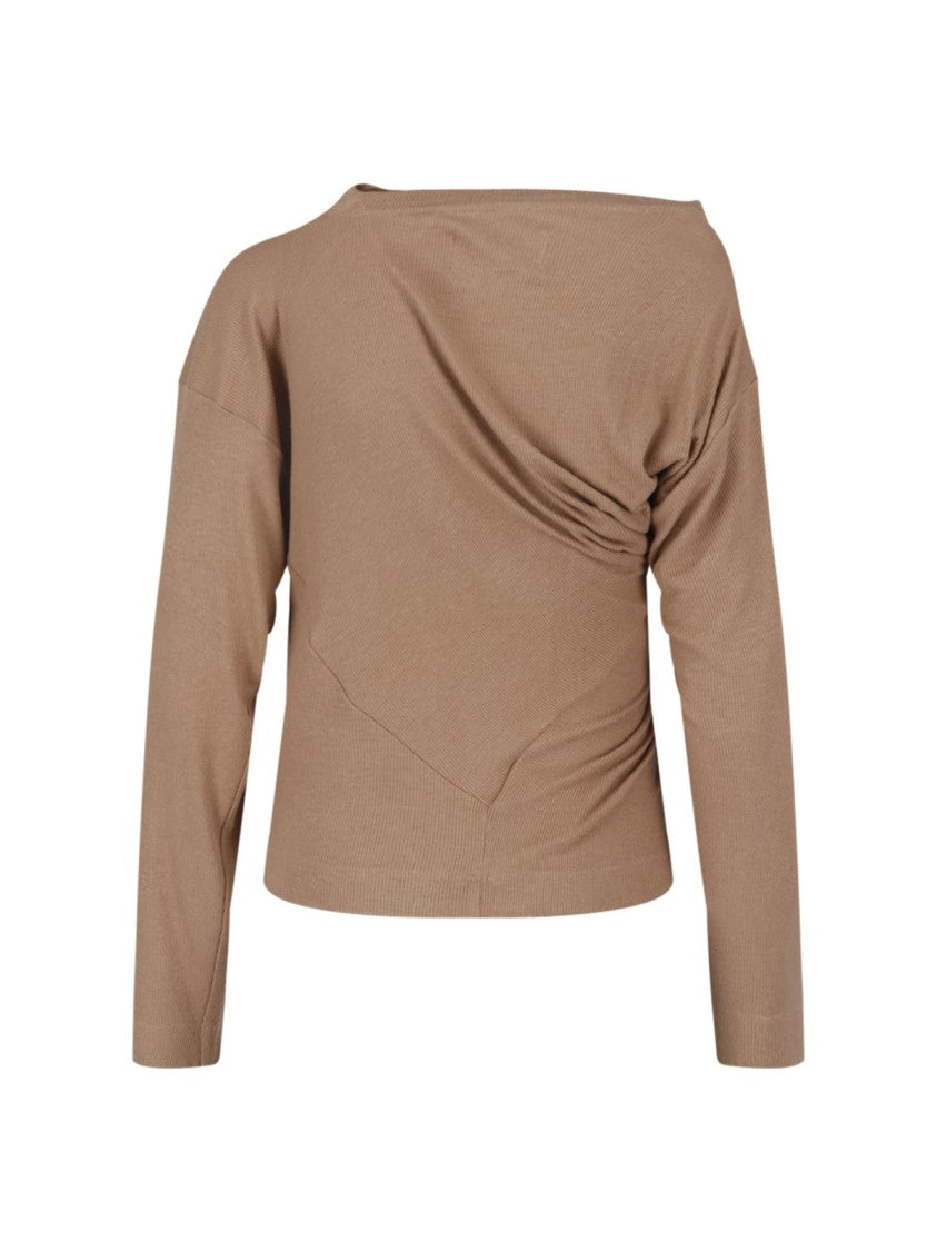Vivienne Westwood Brown Viscose Asymmetric Orb T-Shirt