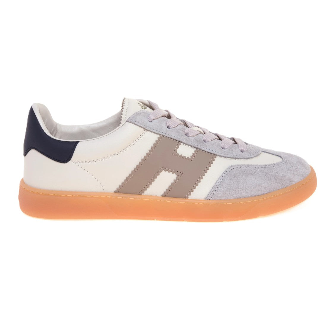 Hogan Smooth Leather Translucent Sole Low-Top Sneakers