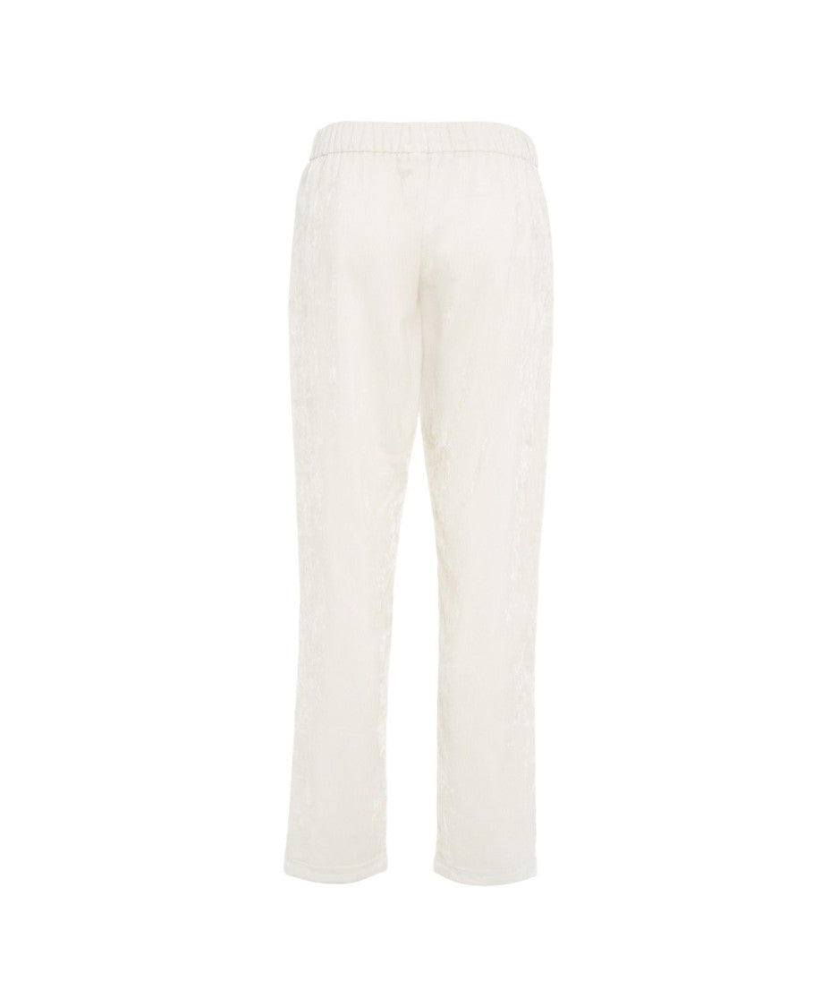 Herno Straight-Leg Velvet Joggers With Elastic Waistband