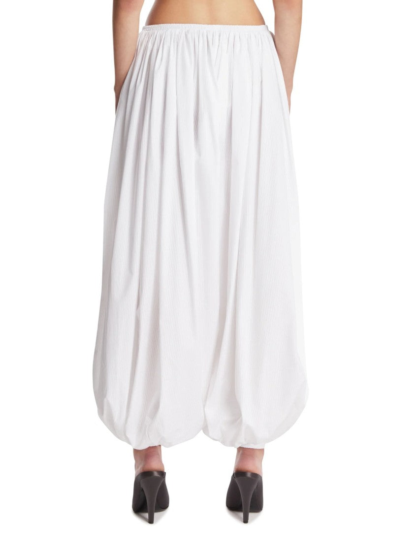 Alaïa White Cotton Balloon Wide-Leg Pants