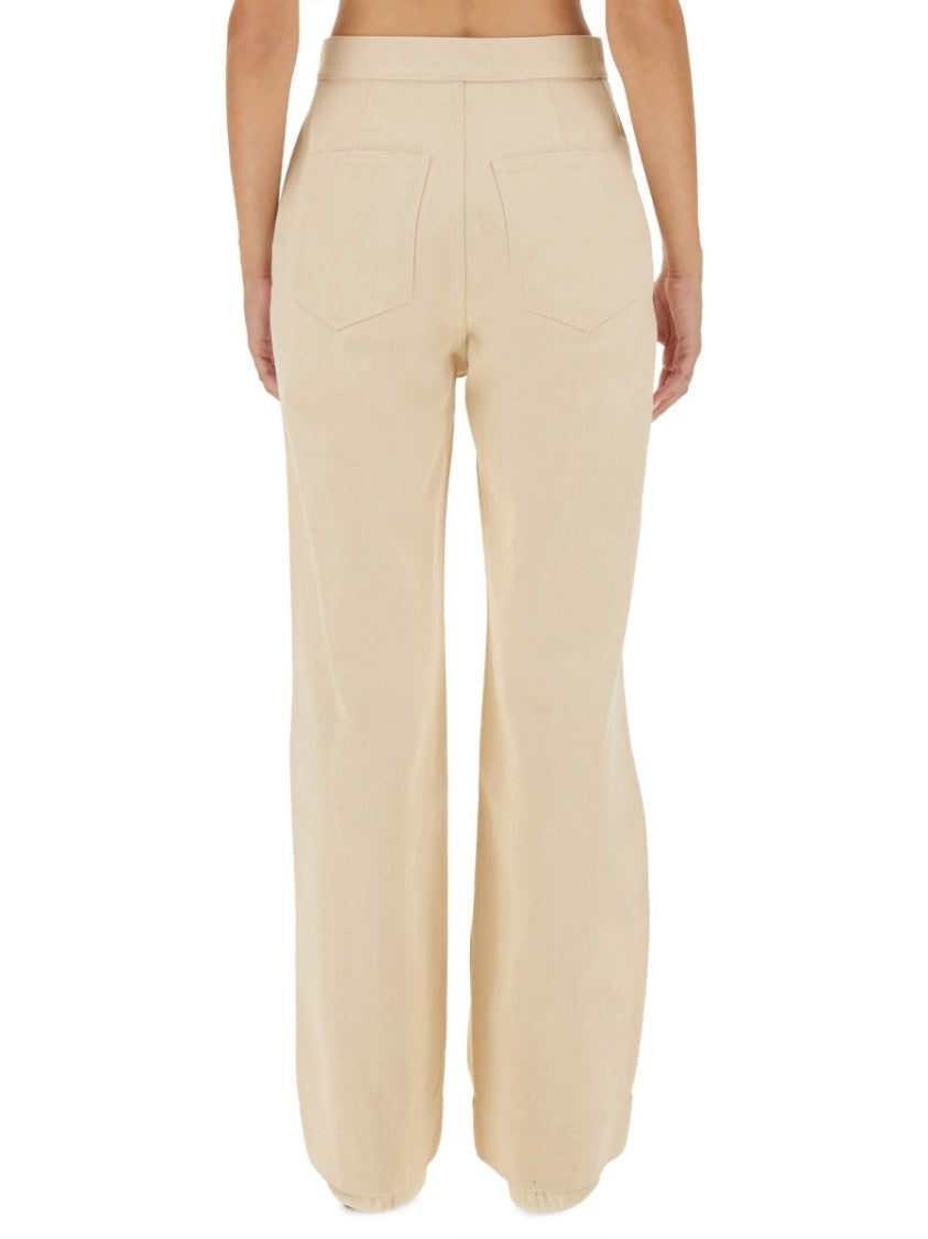 Jil Sander Regular-Fit Flared Pants With Classic Pockets