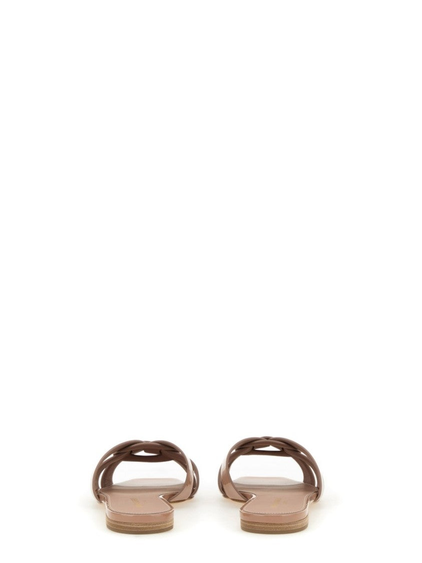 Saint Laurent Nu Pieds Tribute 05 Flat Sandals With Braided Straps
