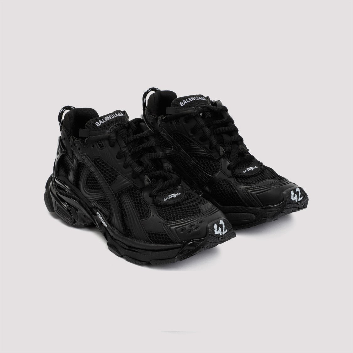 Balenciaga Black Matt Runner Sneakers