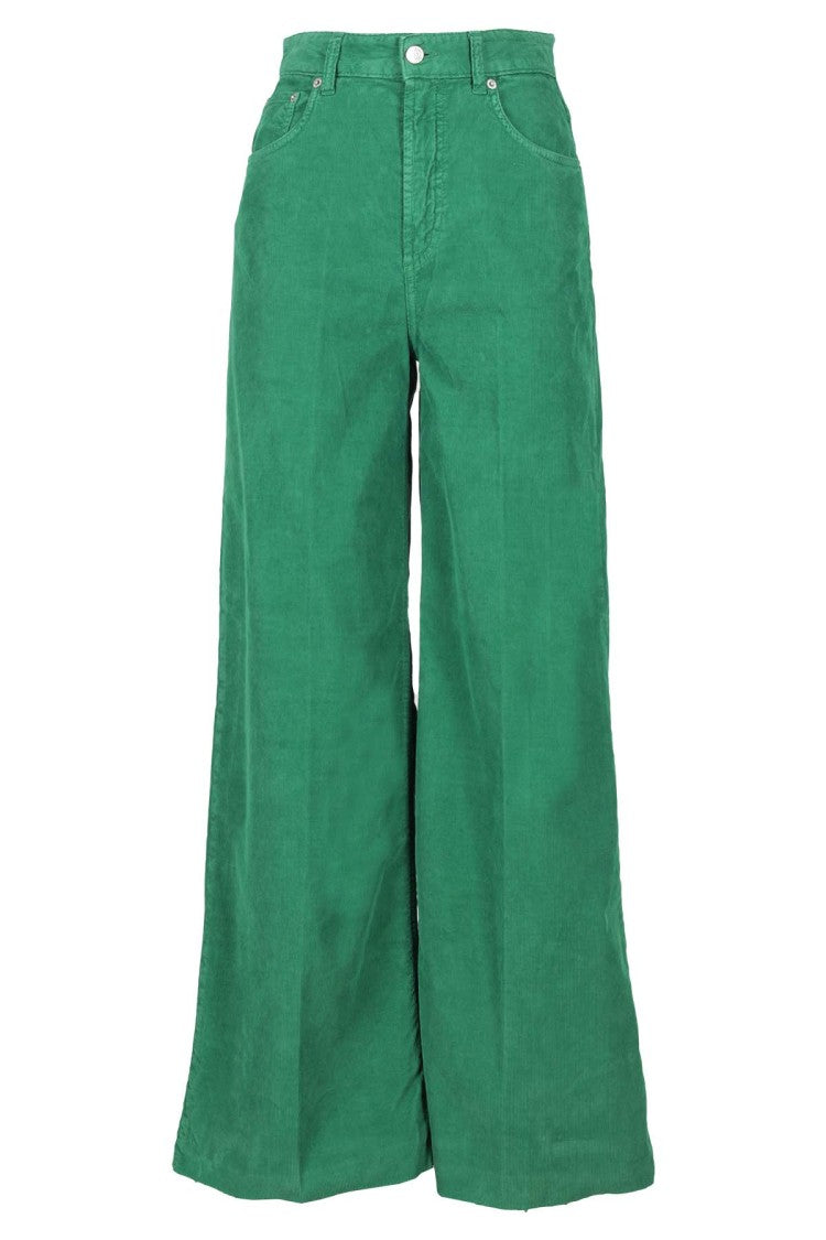 Department Five Palazzo High-Waisted Wide-Leg Palazzo Pants In Green