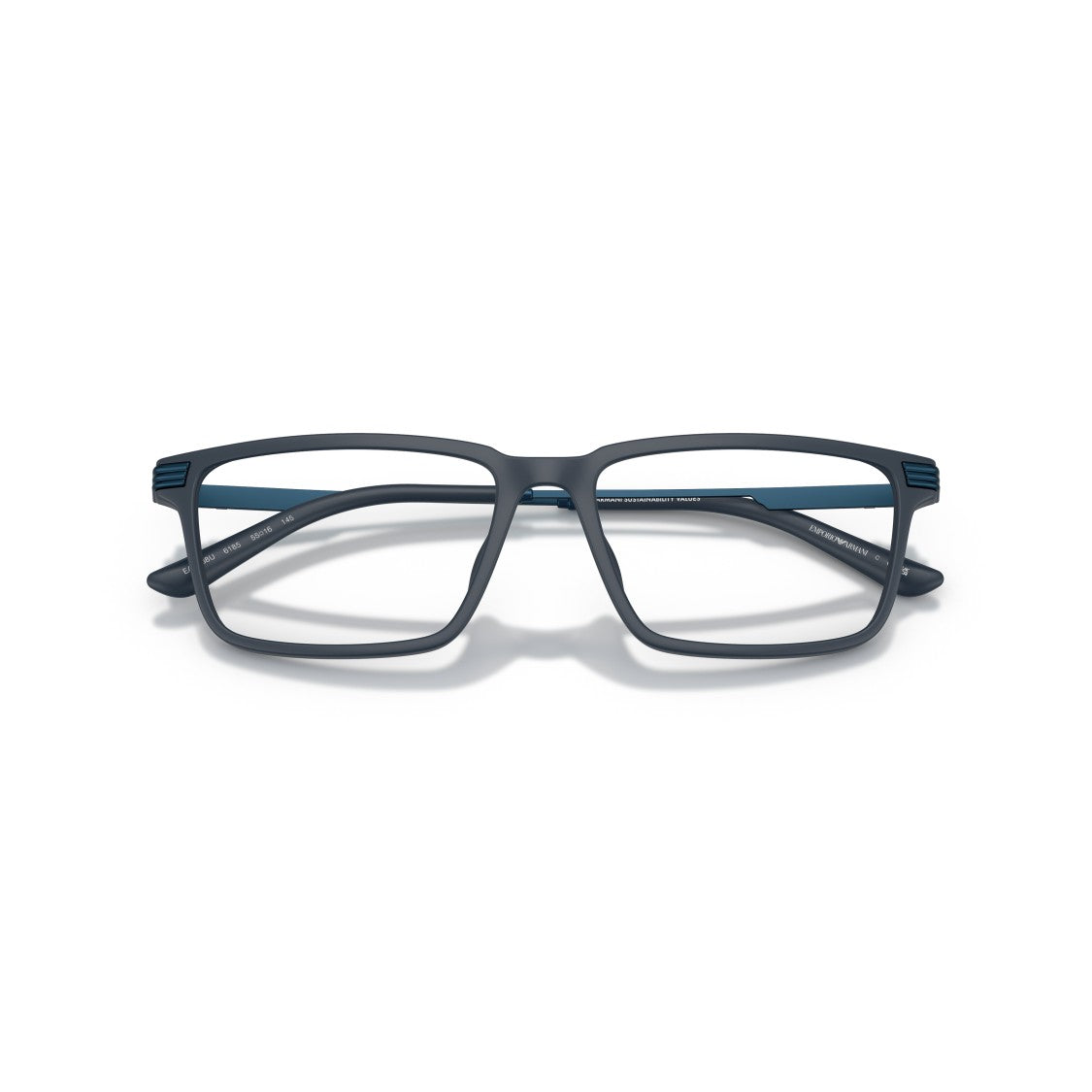 Emporio Armani 0Ea3268u Rectangular Matte Finish Eyeglasses With Textured Temples