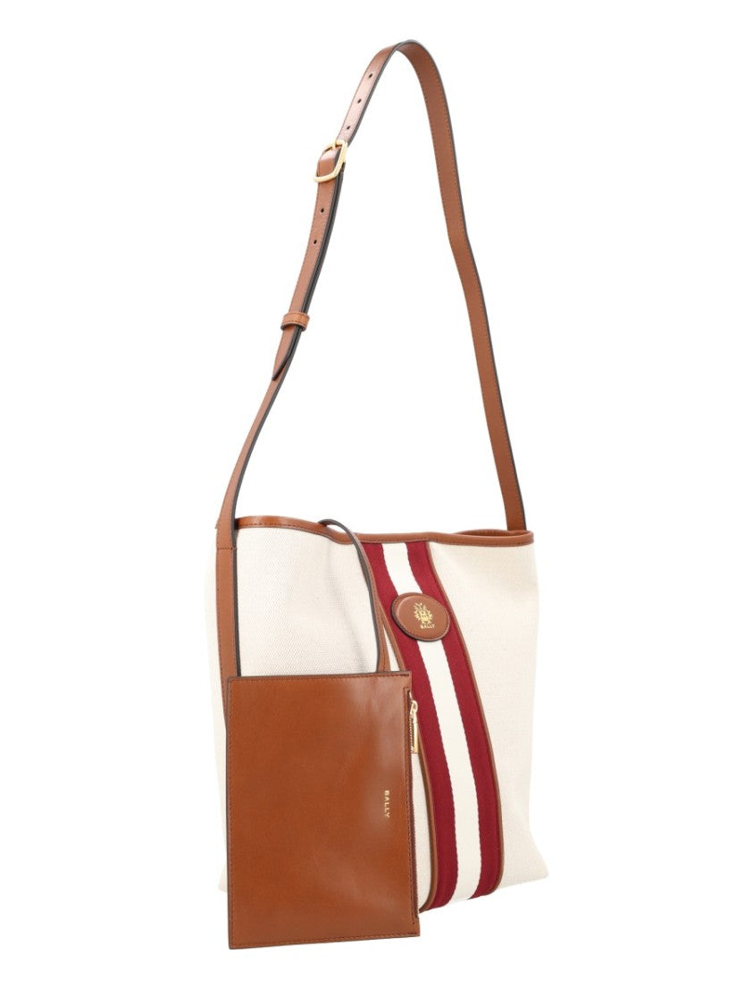 Bally Sign Vertical Stripe Leather Bag