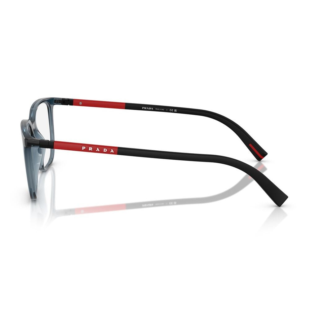 Prada Linea Rossa Ps 04Rv Square Frame Eyeglasses In Transparent Blue Nylon