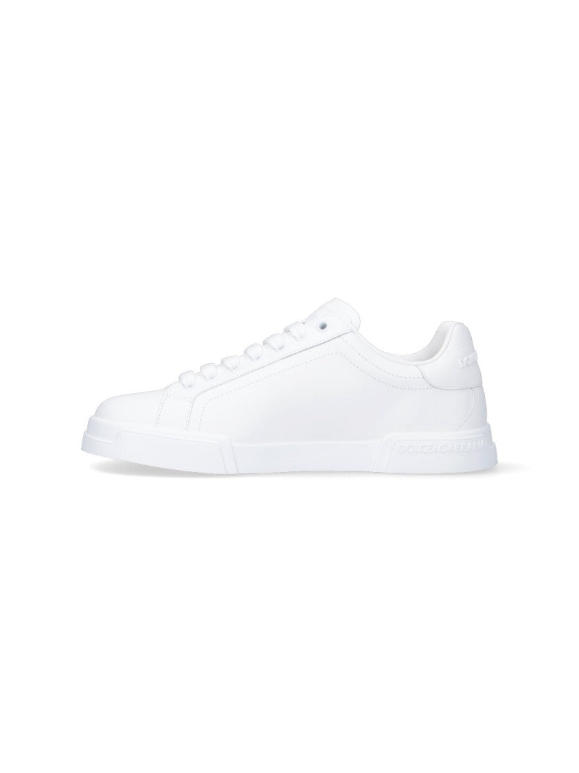 Dolce & Gabbana Portofino Vintage Low-Top Sneakers With Rounded Toe