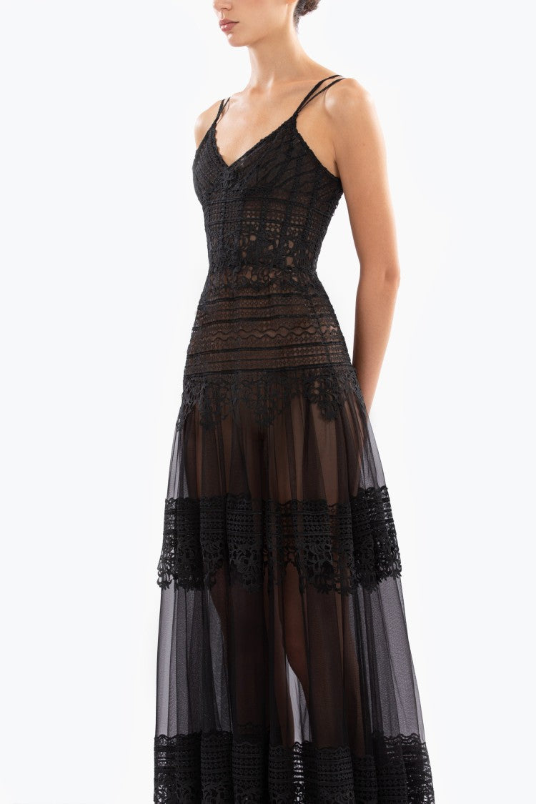 Saiid Kobeisy Lace Long Dress