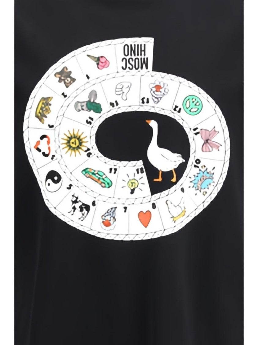 Moschino Board Game Design Silk Nylon T-Shirt