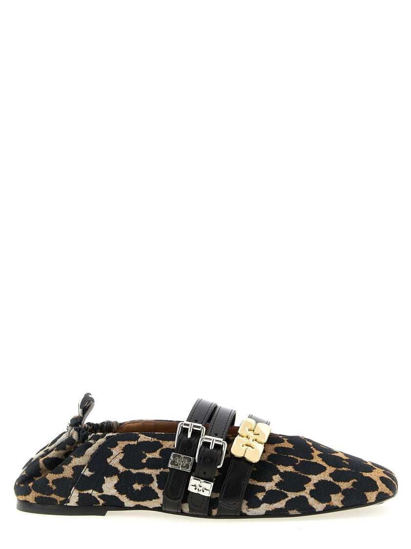 Ganni 'Sue Triple' Ballet Flats
