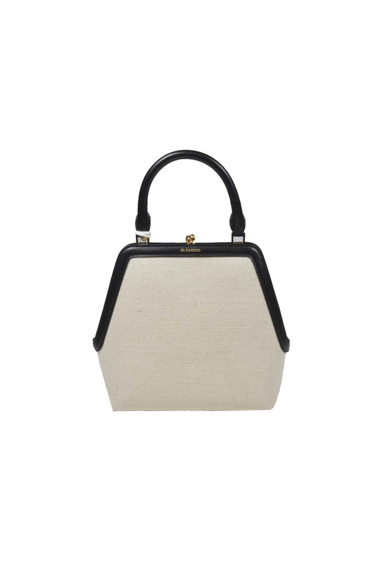 Jil Sander Beige Canvas Goji Square Handbag