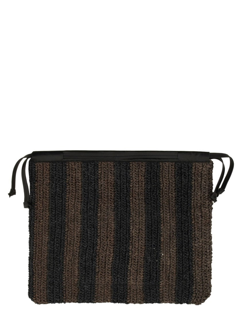 Alysi Textured Raffia Maxi Bag