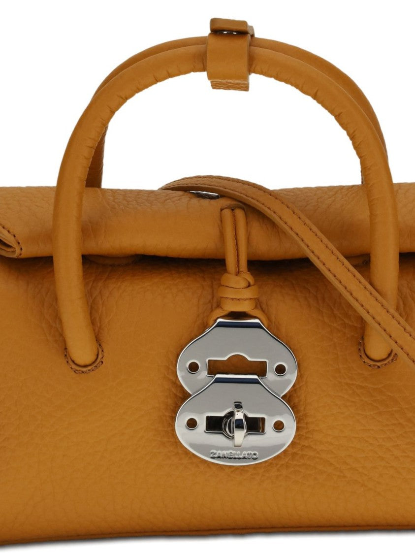 Zanellato Structured Orange Calf Leather Handbag