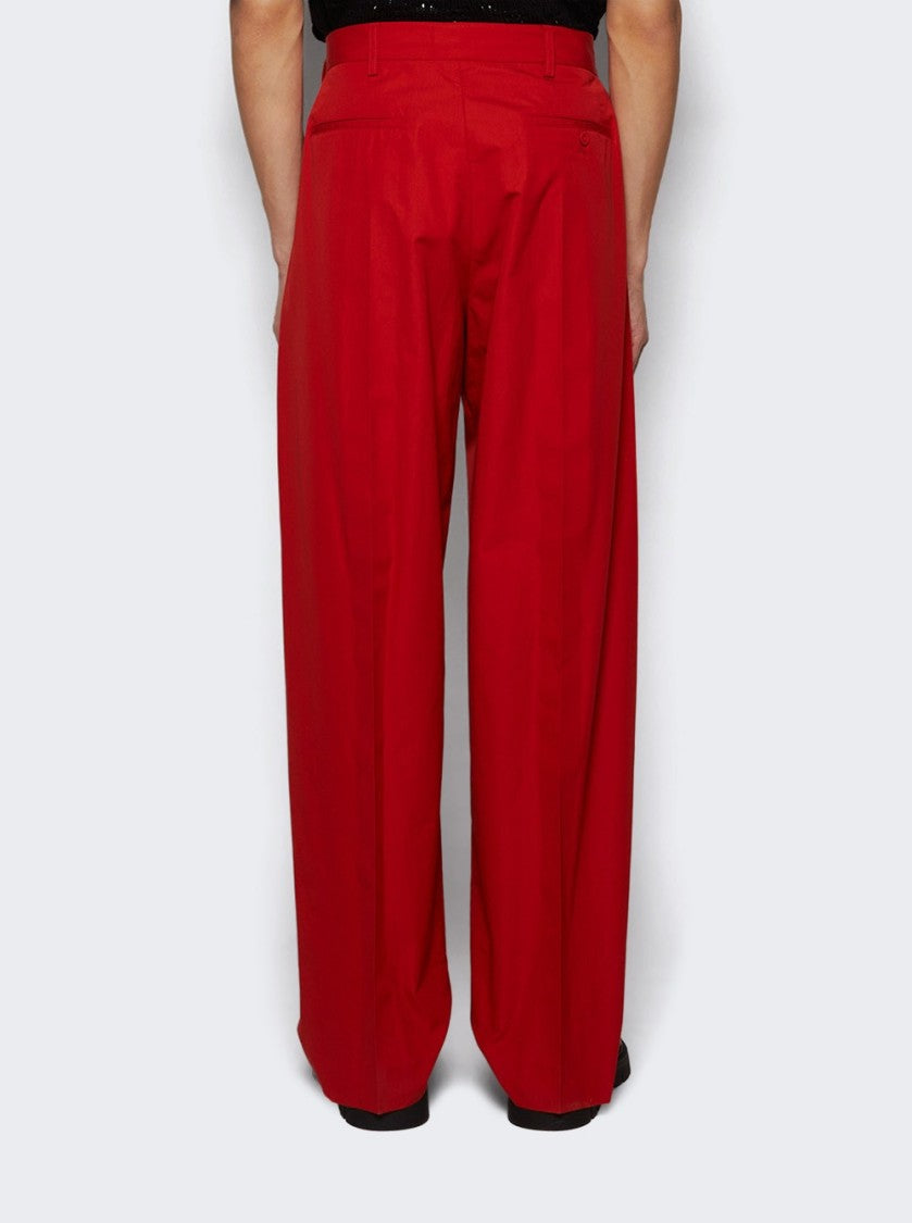 Marni Full-Length Red Trousers With Structured Design