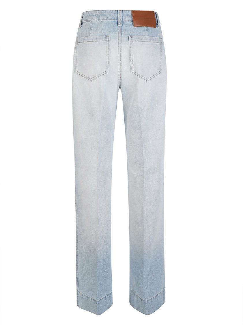 Victoria Beckham Regular Alina Gradient Straight Leg Cotton Jeans