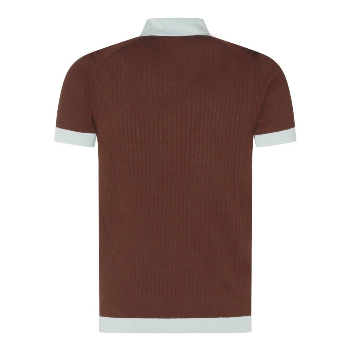Malo Brown Cotton Contrasting Edges Polo Shirt
