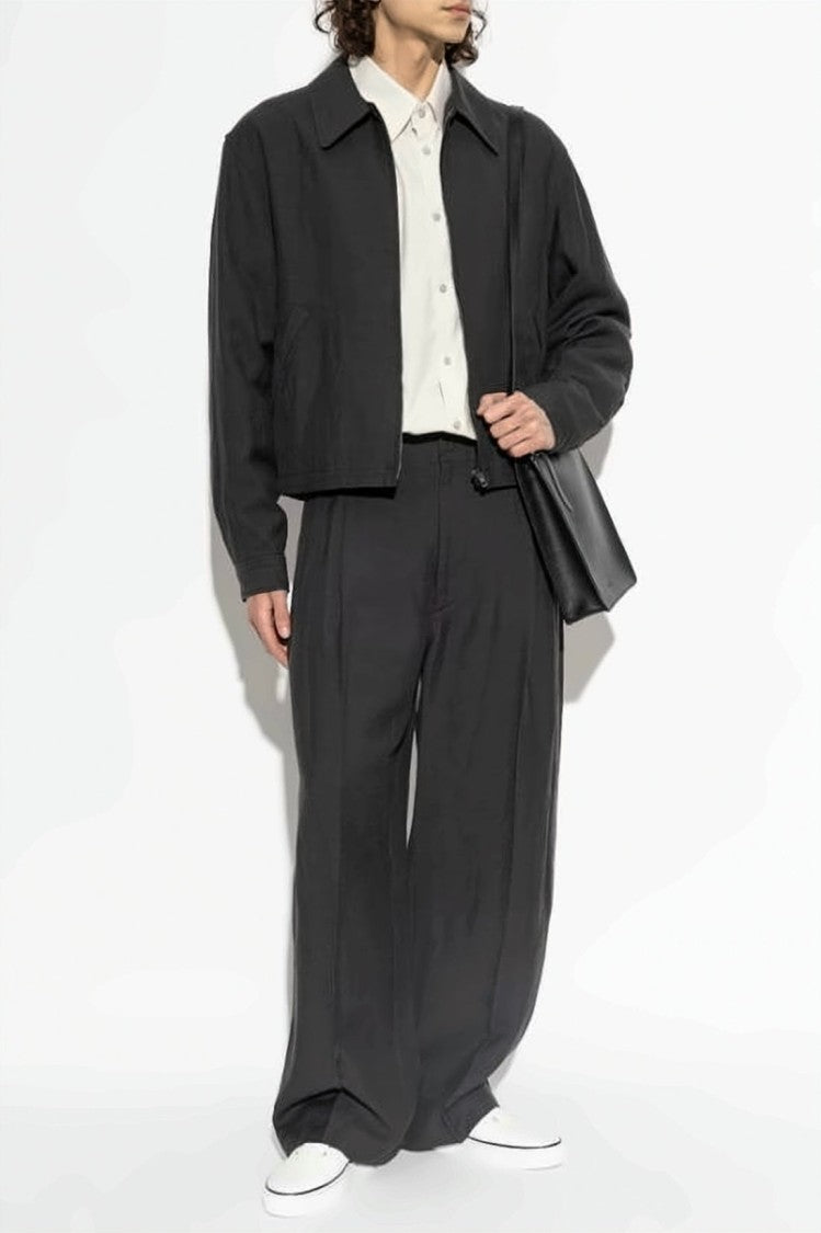 Lemaire Wide-Leg Suit Pants With Subtle Pleats