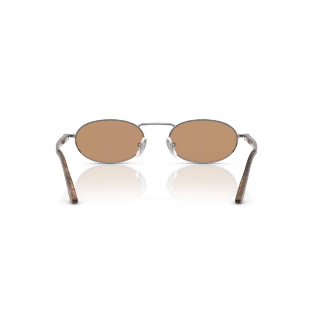 Persol 0Po1023s Oval Metal Sunglasses With Tortoiseshell Accents