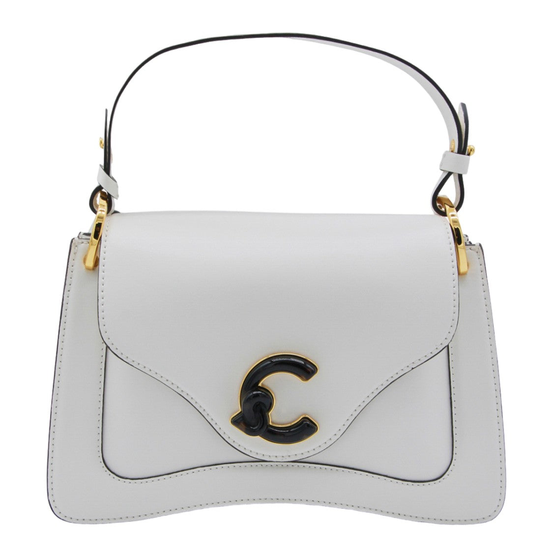 Coccinelle Structured Handbag With Gold Accents