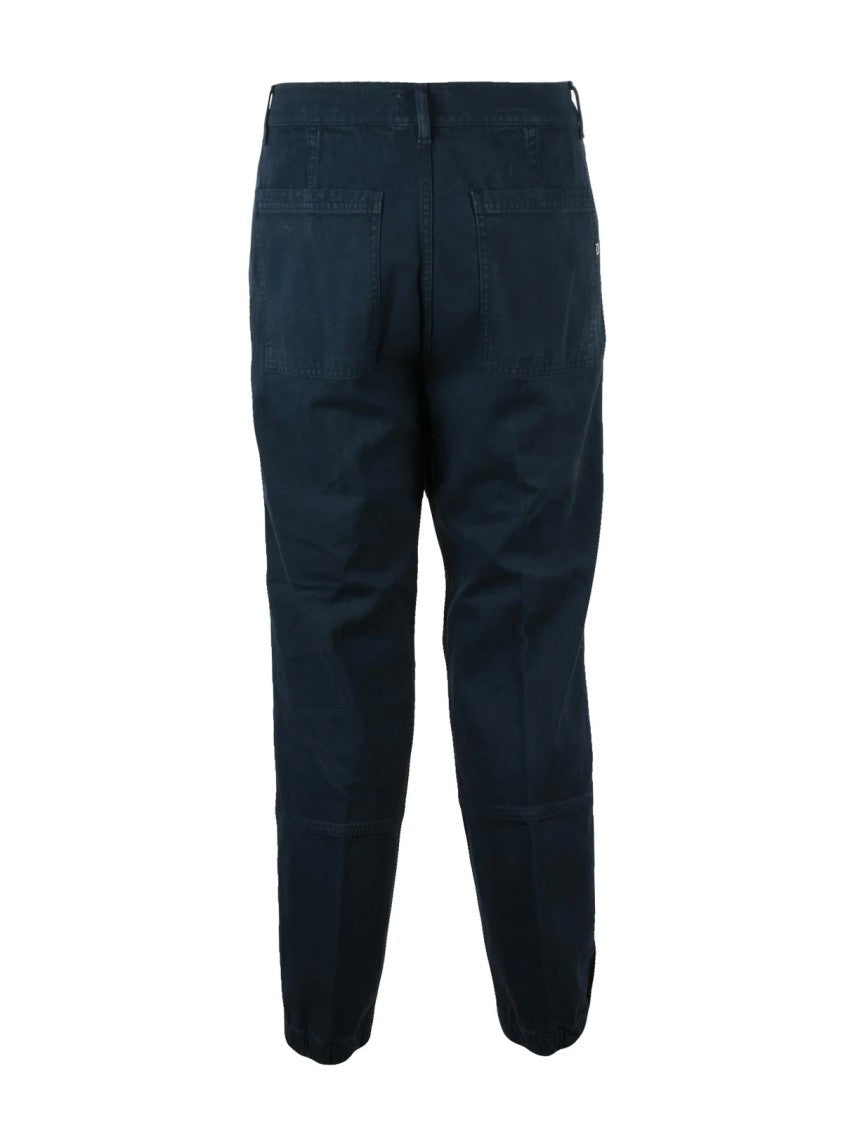 Dondup Blue Gil Elastic Cuffs Stretch Cotton Trousers