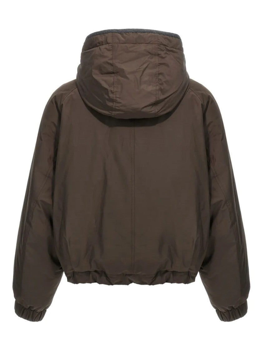 Brunello Cucinelli Cropped Down Puffer Jacket With Hood