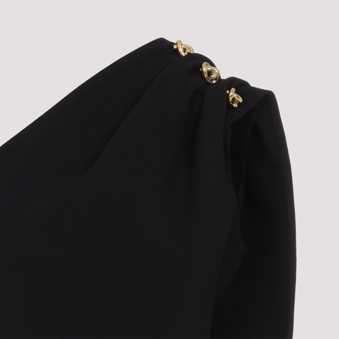 Bottega Veneta Asymmetrical Black Top With Single Shoulder