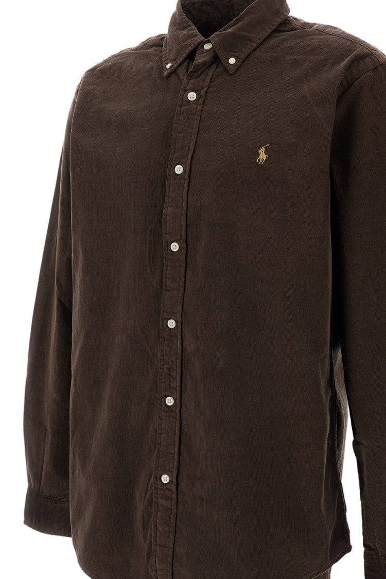 Polo Ralph Lauren Brown Custom Fit Cotton Corduroy Shirt