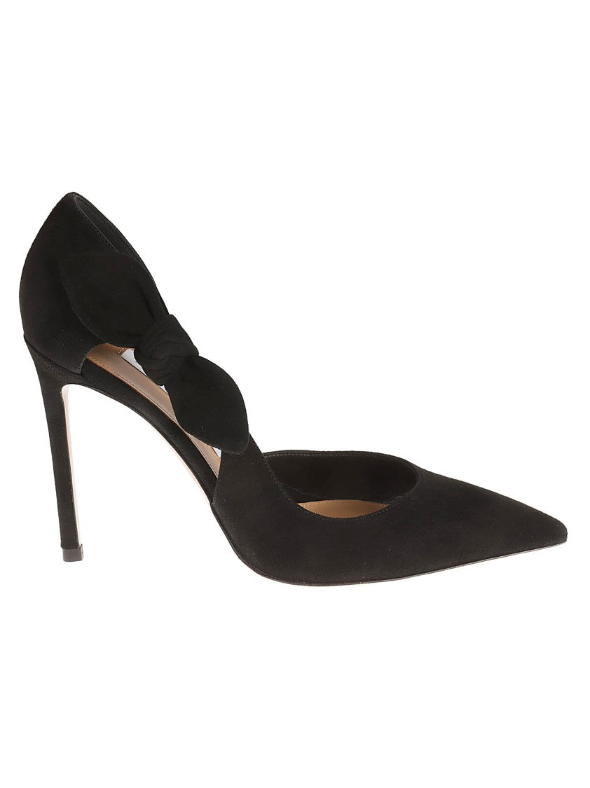 Aquazzura Pointed Toe Pumps With Bow Detail