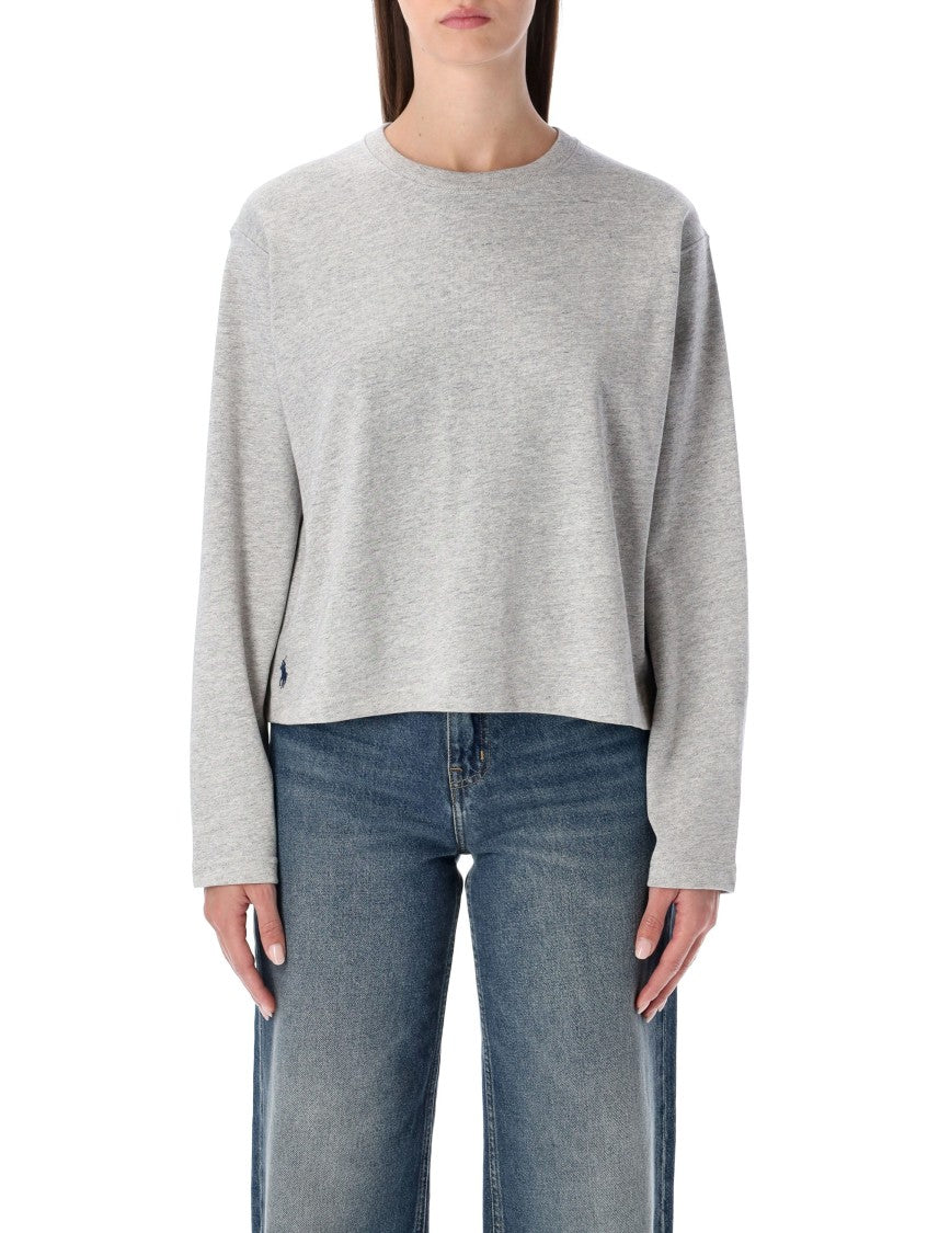 Polo Ralph Lauren Cotton Long Sleeve T-Shirt With Ribbed Crew Neck