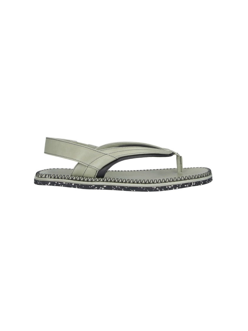 Kiko Kostadinov Grey Andras Thong Style Leather Sandals