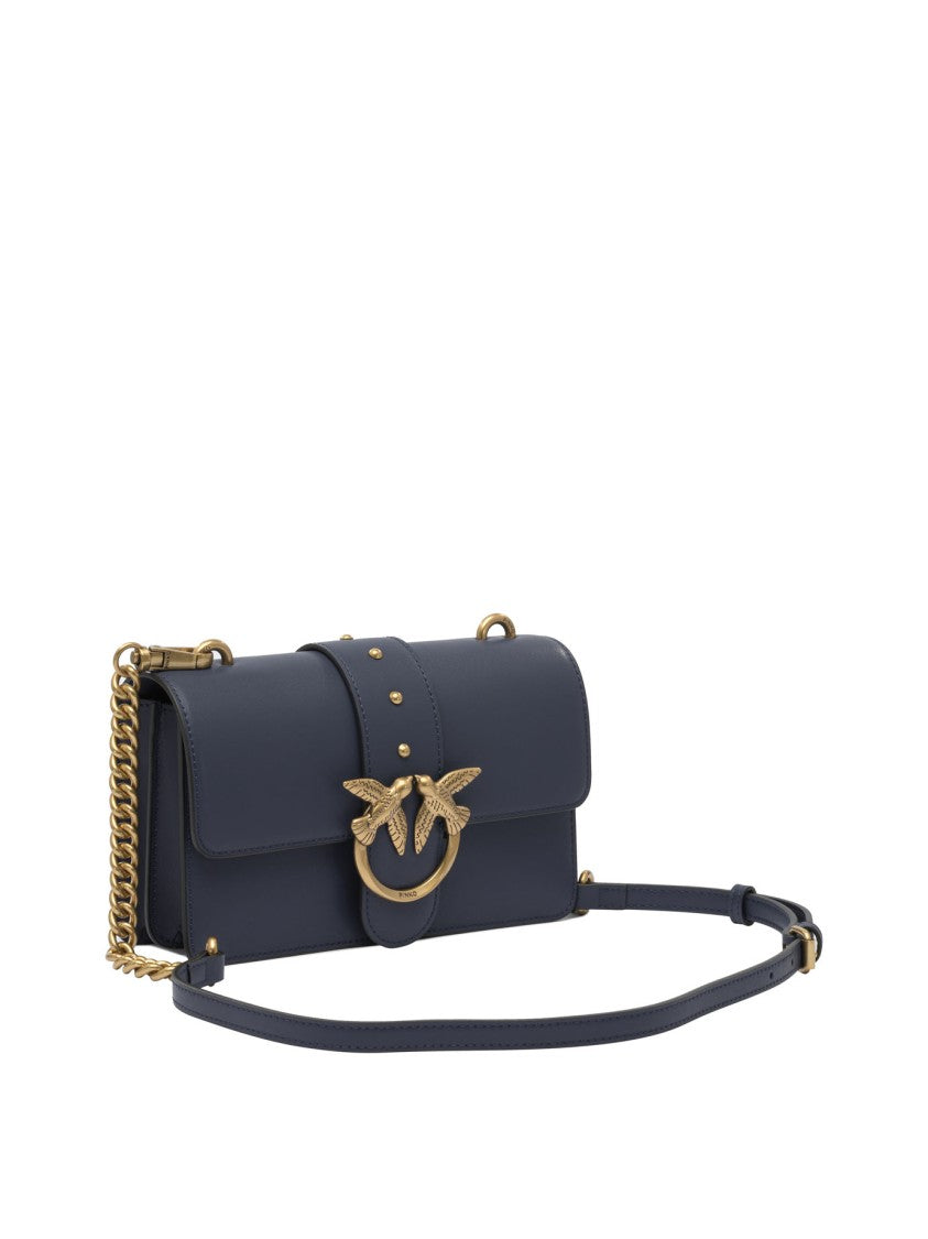 Pinko Rectangular Smooth Leather Crossbody Bag