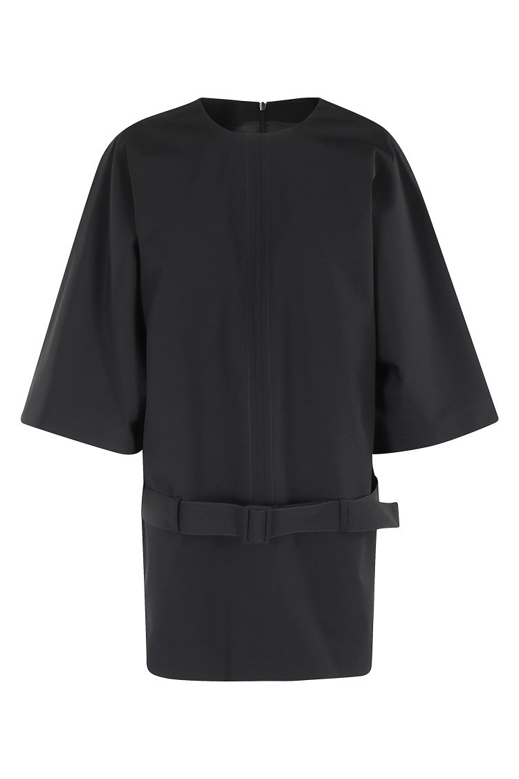 Mm6 By Maison Margiela Minimalist Black Dress With Wide Sleeves