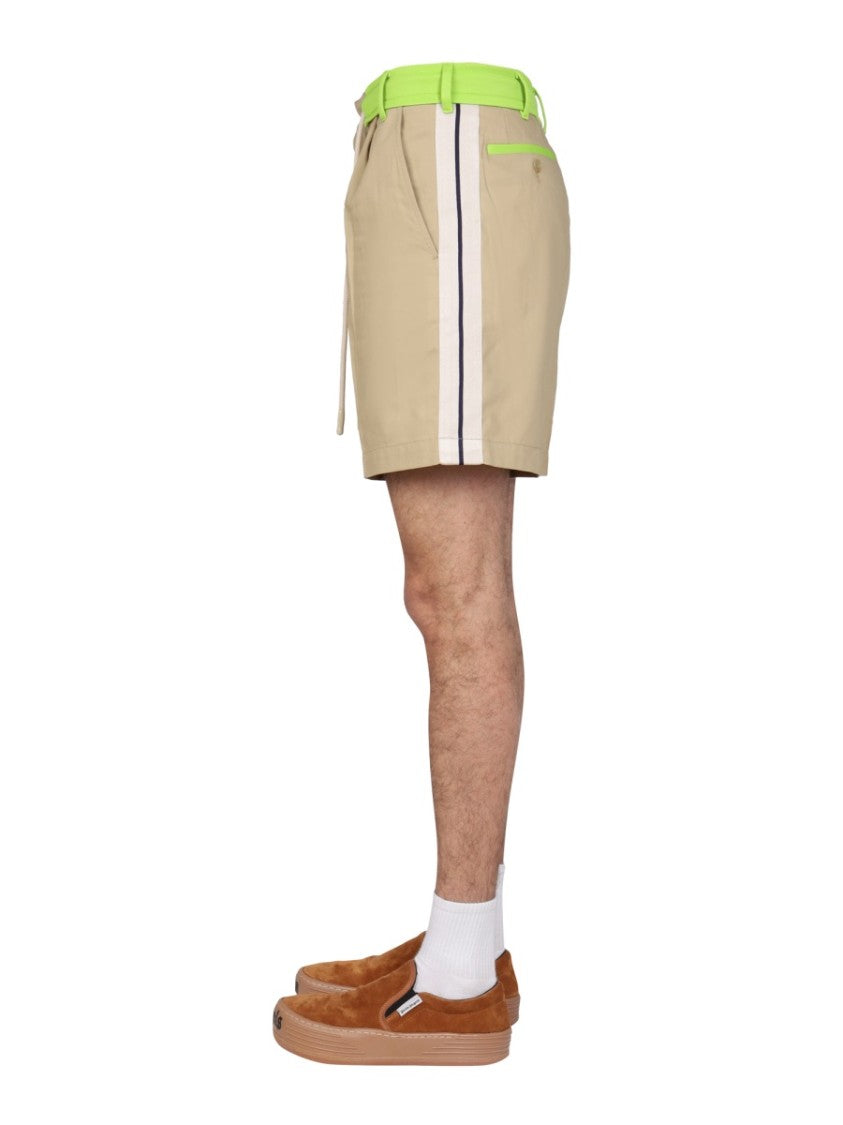 Palm Angels Side Band Bermuda Shorts