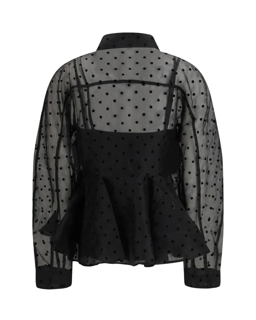 Ganni Peplo Organza Shirt