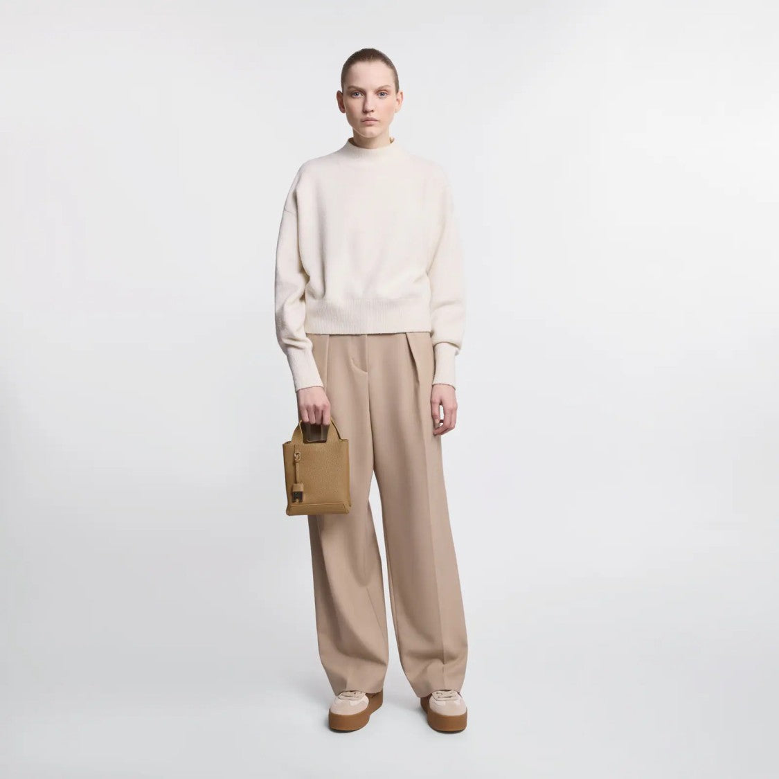 Hogan Refined Mini Pebbled Leather Shopping Bag
