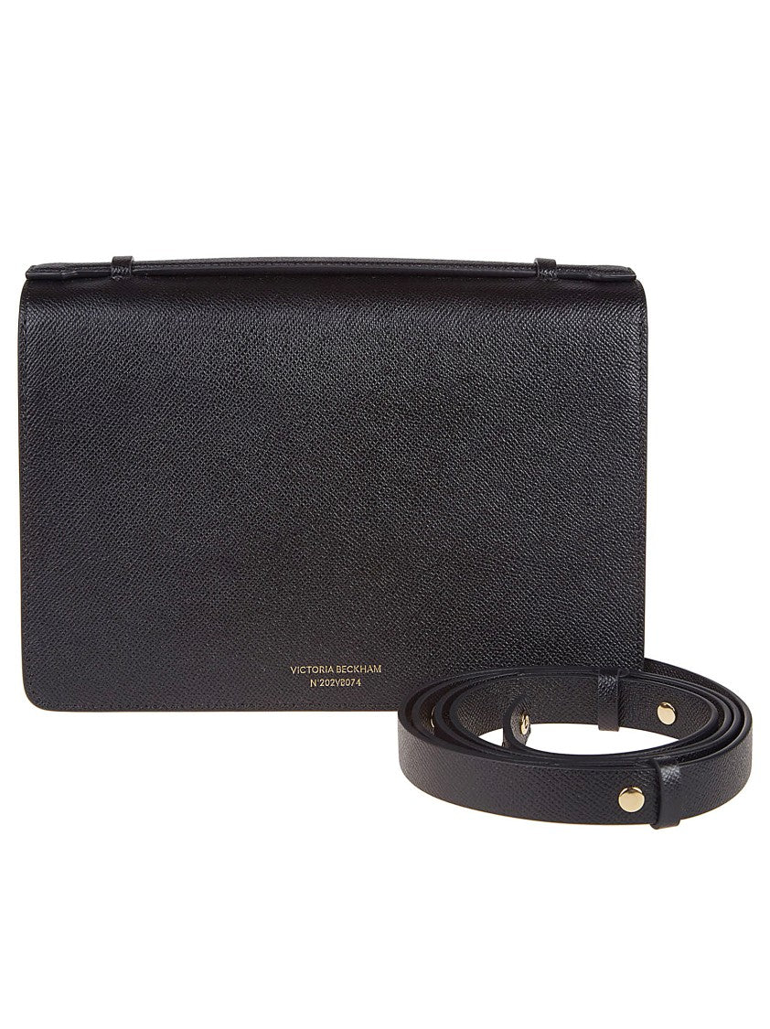 Victoria Beckham Dorian Calf Leather Gold Shoulder Bag