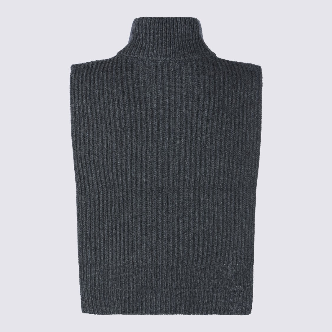 Mm6 By Maison Margiela Sleeveless Knitted Top With High Ribbed Collar And Zipper