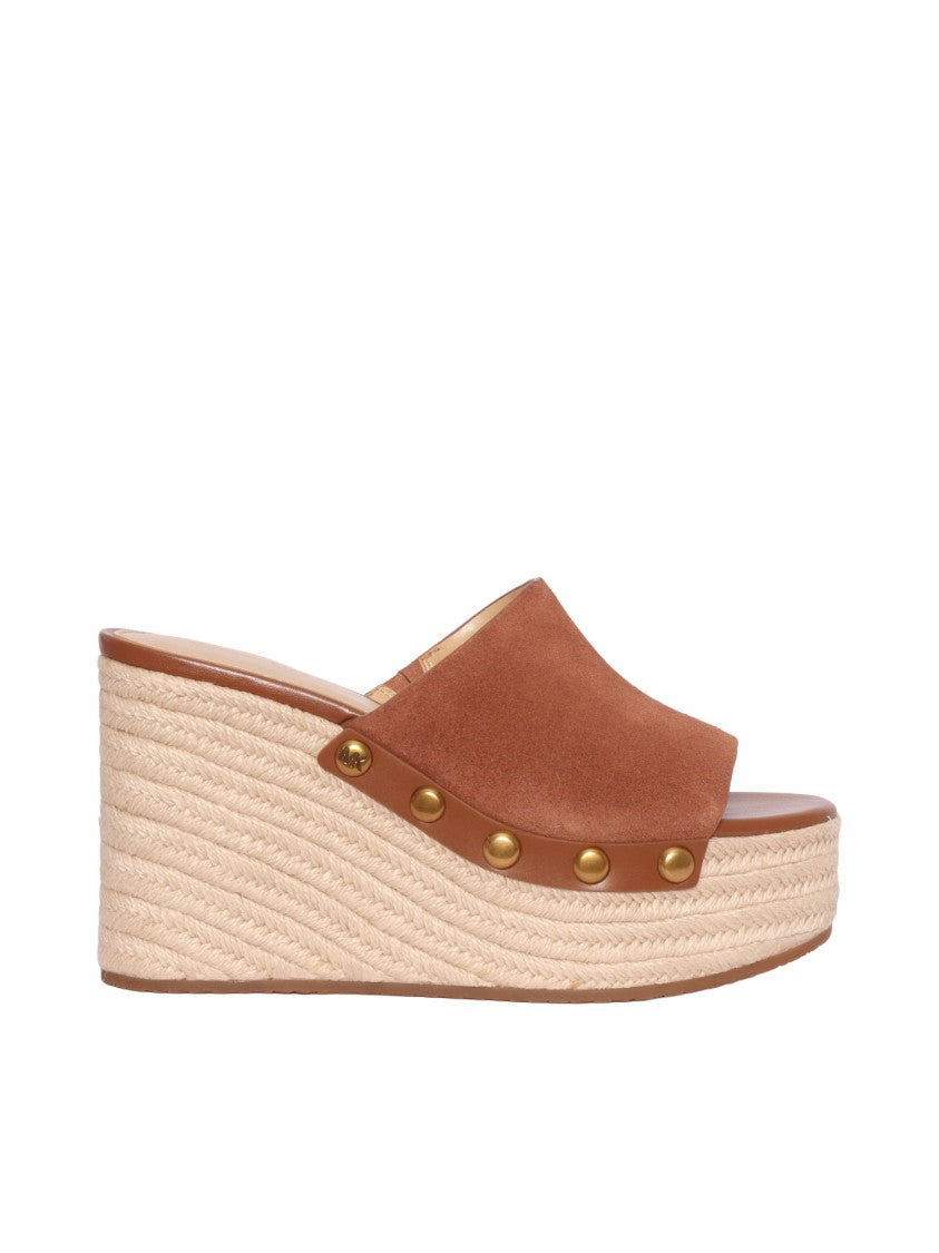 Michael Kors Mayes Textured Platform Wedge Sandals