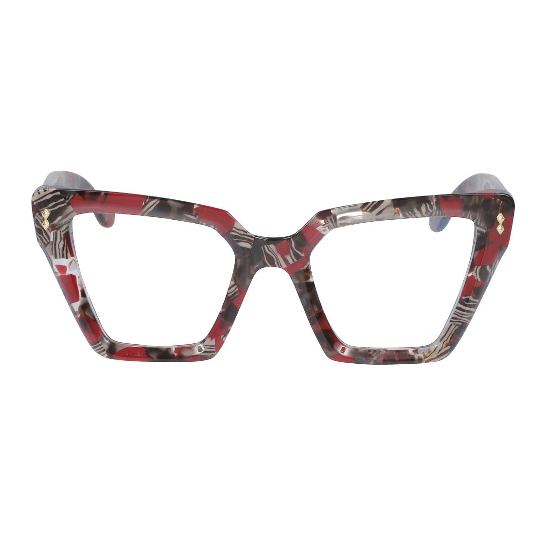 Kador Vanessa Glamour Oversized Geometric Sunglasses With Marbled Pattern