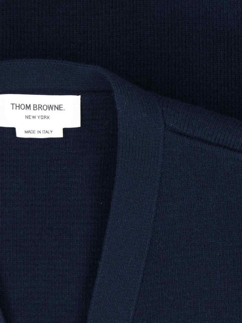 Thom Browne "4-Bar" Wool Cardigan – Navy