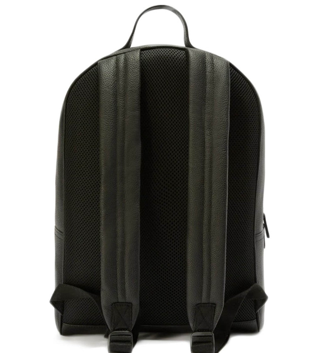 Mc2 Saint Barth Textured Black Backpack With Subtle Logo